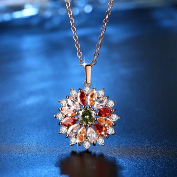 

Ladies Flower Necklace Fashion Multicolor Luxury Wedding Statement Sweater Necklace Accessories Surprise Gifts For Girlfriends