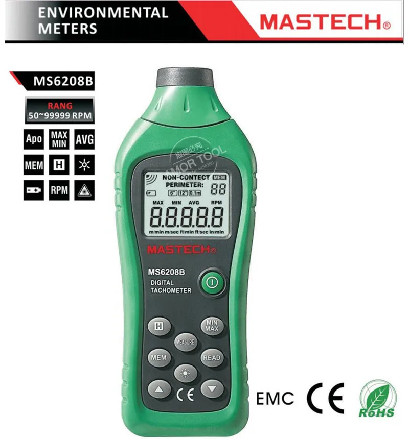 Buy MASTECH igital tachometer non contact 50 99999rpm