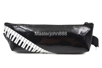 

Music Topic Piano Keyboard Music Patent Leather Pencil Case Pen Bag For Student Music Staff Musician Song Writer Artist
