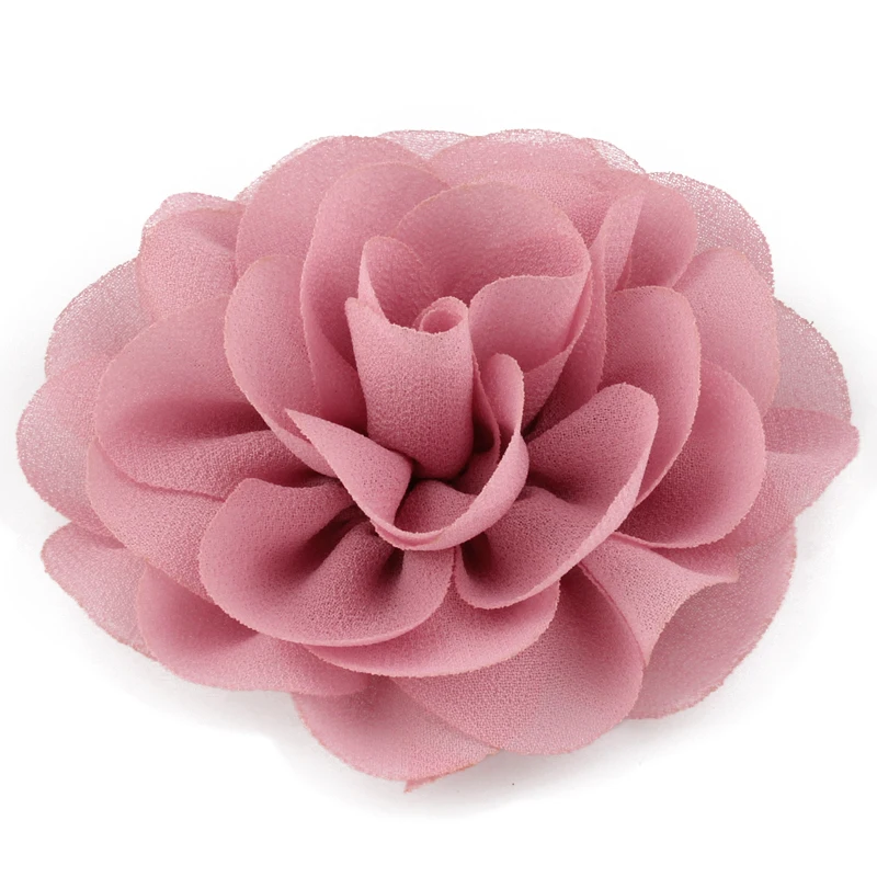 Розничная 8,5 см шифоновые лепестки для новорожденных цветок мака заколки для волос рулон Роза ткань цветы для волос Детские волосы для девочек Аксессуары - Цвет: Q