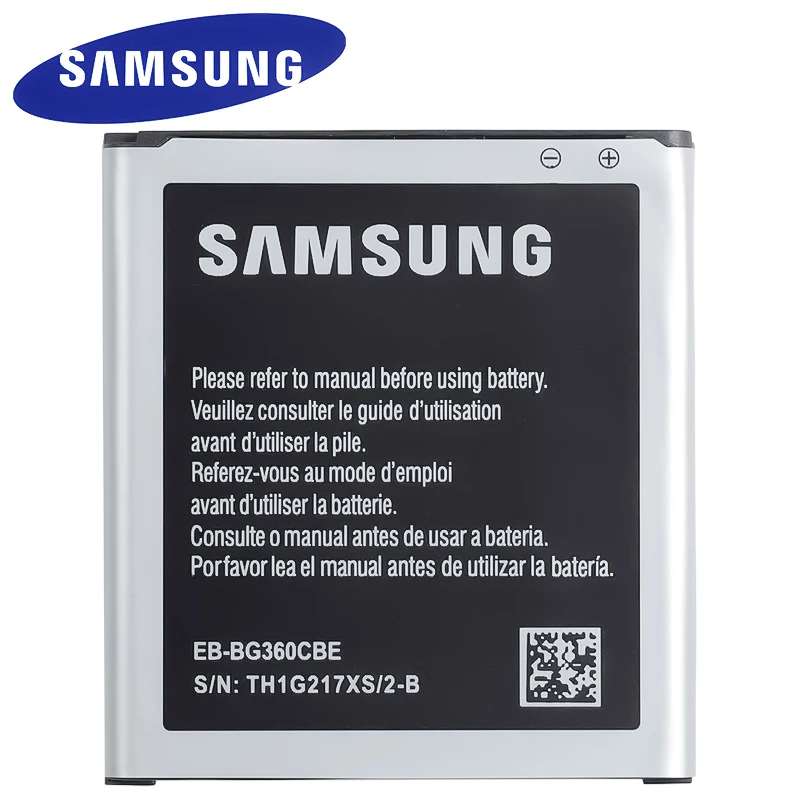 2 шт./лот samsung Батарея для Galaxy CORE Prime G3606 G3608 G3609 натуральная EB-BG360BBE EB-BG360CBE EB-BG360CBC с NFC 2000 мАч