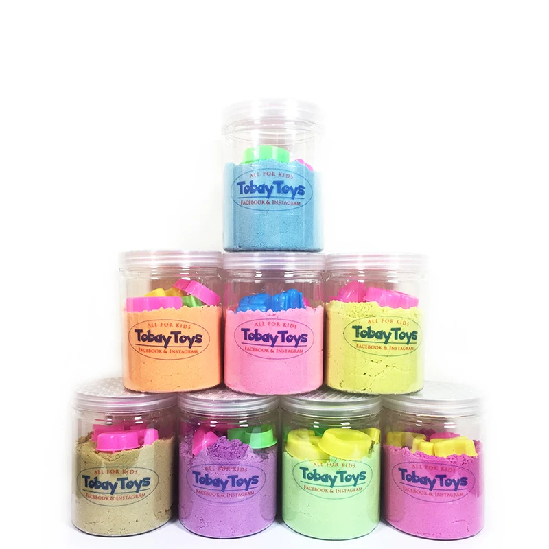 

500g/pot Colorful Kine Dynamic Creative Sand 5 Color Children Learning Magic Playdough DIY Accessories Sand Toys For Kids Gift