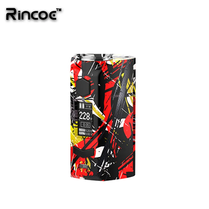 

Original Rincoe Manto S Mesh 228W mod fit 6ml Metis Mix Tank by dual 18650 batteries quick charging system vs thro pro mod