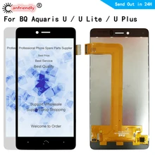 Pour BQ Aquaris U lite plus Ulite Uplus ecran LCD + ecran tactile numériseur avec cadre montage panneau verre pour BQ U plus U lite=