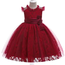 Детская одежда с юбкой-пачкой; костюм для малышей; пышные платья; Платья с цветочным узором для девочек; сетчатые платья с вышивкой для девочек на свадьбу; L5121