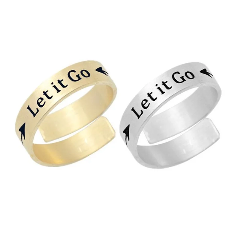 

Dainty Adjustable Open Arrow Ring Best Friends Graduation Gift Carved Let It Go Finger Encourage Rings For Women Holiday Jewelry