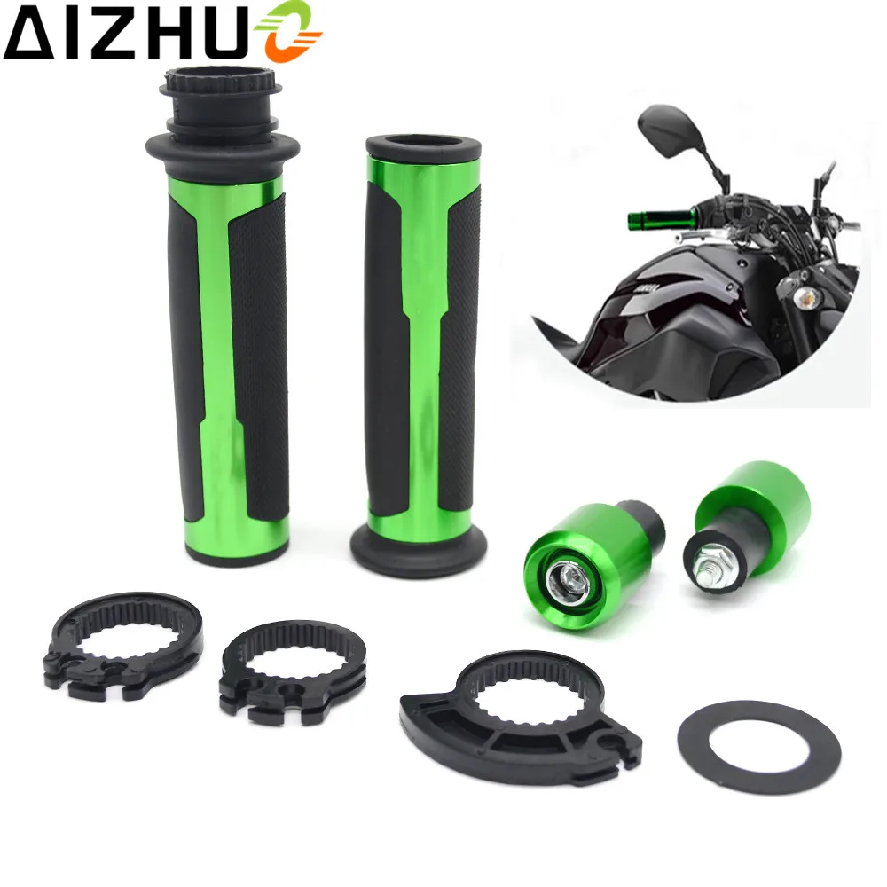 22mm Universal Motorcycle Handle Grip CNC Aluminum Grips For Kawasaki Ninja 250R 300 650 ZX9R ZX10R ZX6R ZX6RR Z750 Z800 Z1000SX