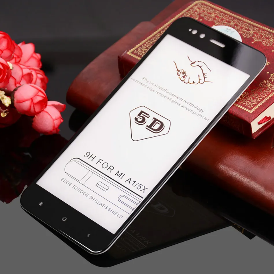For 5D Xiaomi Redmi 5 Plus Glass Full Cover Screen Protector For Xiomi Xiaomi Redmi Note 5 Pro 4x Mi 6 8 SE A1 Tempered Glass  (10)
