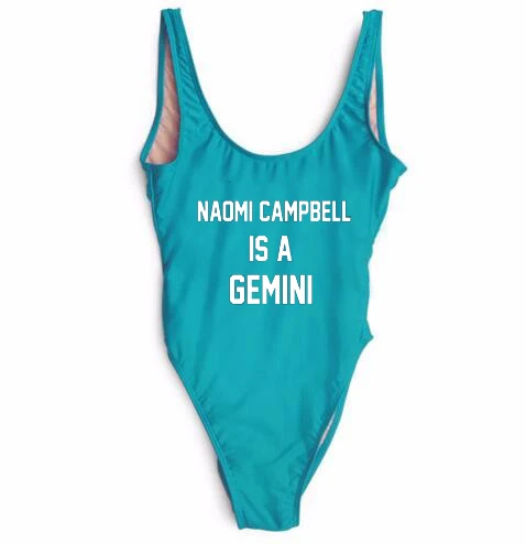 Наоми Кэмпбелл-это близнецы, летние женские боди, купальный костюм, высокий разрез без спинки, бикини, Цельный купальник, пляжная одежда, Женское боди