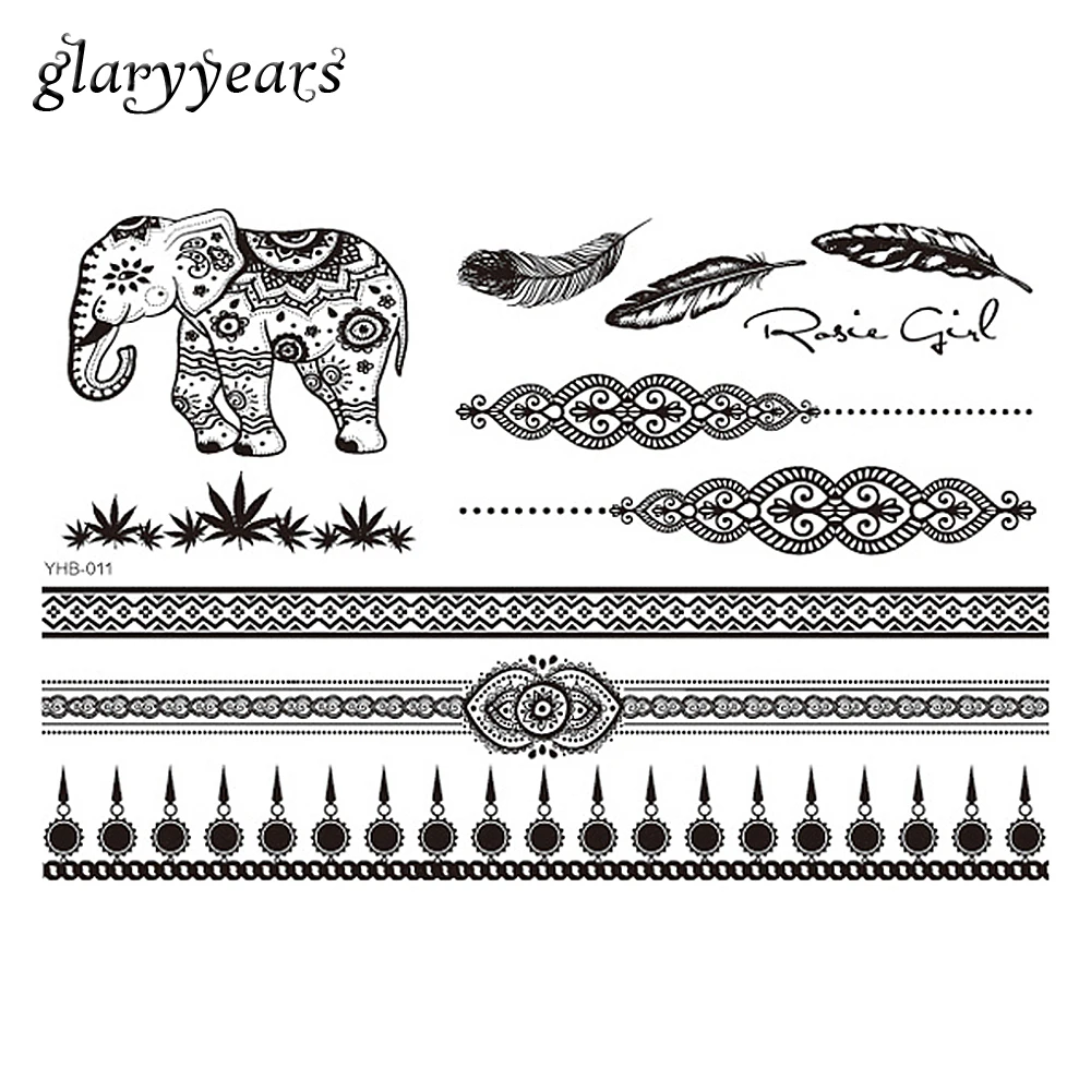 1 piece black mixture pictures flower lace henna tattoo design 1 piece black mixture pictures flower lace henna tattoo design