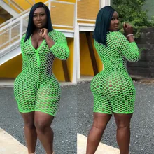 BKLD сексуальный сетчатый прозрачный черный Боди для женщин облегающий женский s v-образный вырез с длинным рукавом боди сетчатый прозрачный комбинезон