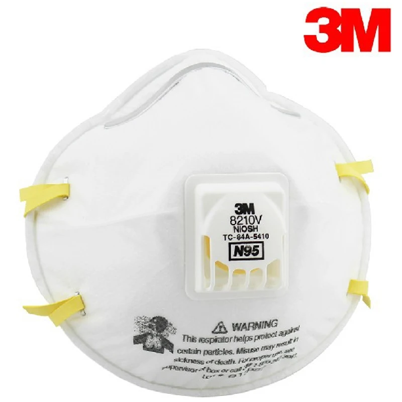 

2pcs 3M 8210V Respirator Breathing valve Mask PM2.5 Dust Mask non woven fabric folding filter mask Adult N95 safety cup masks