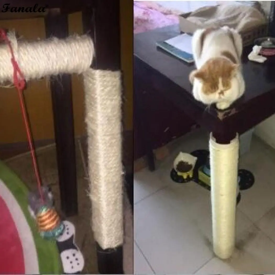 

3.32m Sisal Rope for Cat Tree Cat Climbing Frame DIY cat cat tree toy making desk legs binding rope for cat sharpening claw