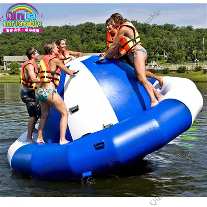 Latest craze Inflatable Saturn Rocker water floating fidget spinner toy