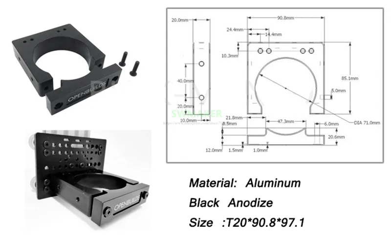 71mm, 80mm de diâmetro, Makita RT 0700C,