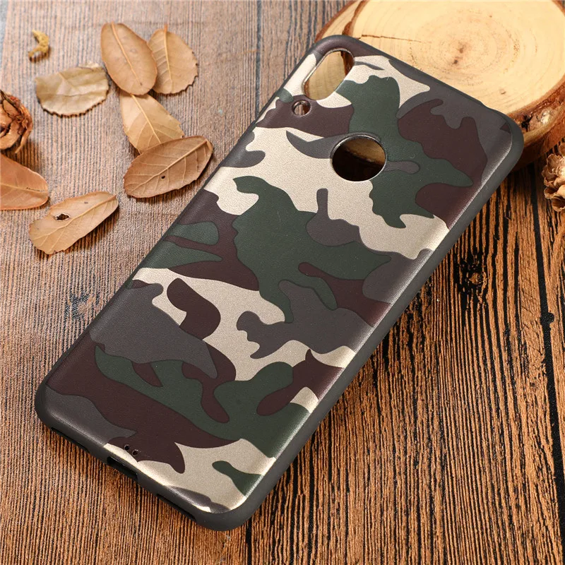 

Wekays For Huawei Y7 2018 Army Green Camouflage Case For Huawei Y7 Prime 2018 Soft TPU Silicon Phone Cases Back Cover Capa