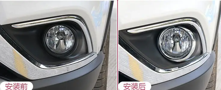 Подходит для MITSUBISHI OUTLANDER Хромированная передняя лампа заднего противотуманного фонаря крышка отделка противотуманная отражатель украшение рамка аксессуары