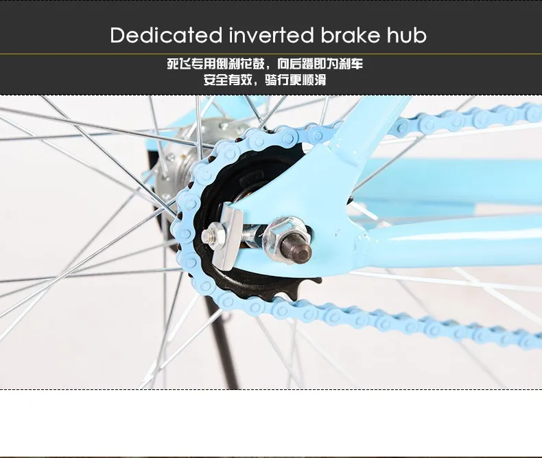 Cheap New X-Front brand fixie Bicycle Fixed gear bike 50cm DIY single speed inverter ride road bike track fixie bicycle colorful bike 12 Cheap New X-Front brand fixie Bicycle Fixed gear bike 50cm DIY single speed inverter ride road bike track fixie bicycle colorful bike 12