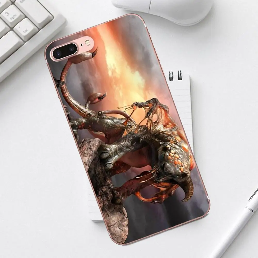 Qdowpz ТПУ чехлы Скорпион мультфильм черная кожа для iPhone X XS Max XR 4 4S 5 5C SE 6 6S 7 8 Plus Galaxy A3