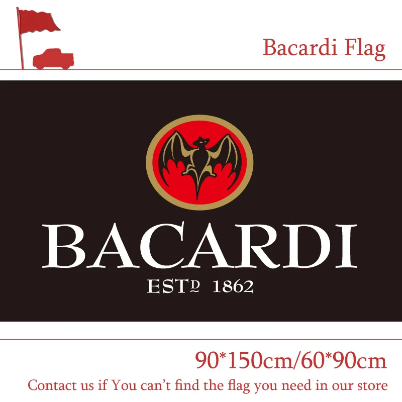 90*150 см 60*90 см Bacardi Cerveza улучшенный цвет Rojo Y Blanco De Seda Cartel Grande De Banderas De La Bandera