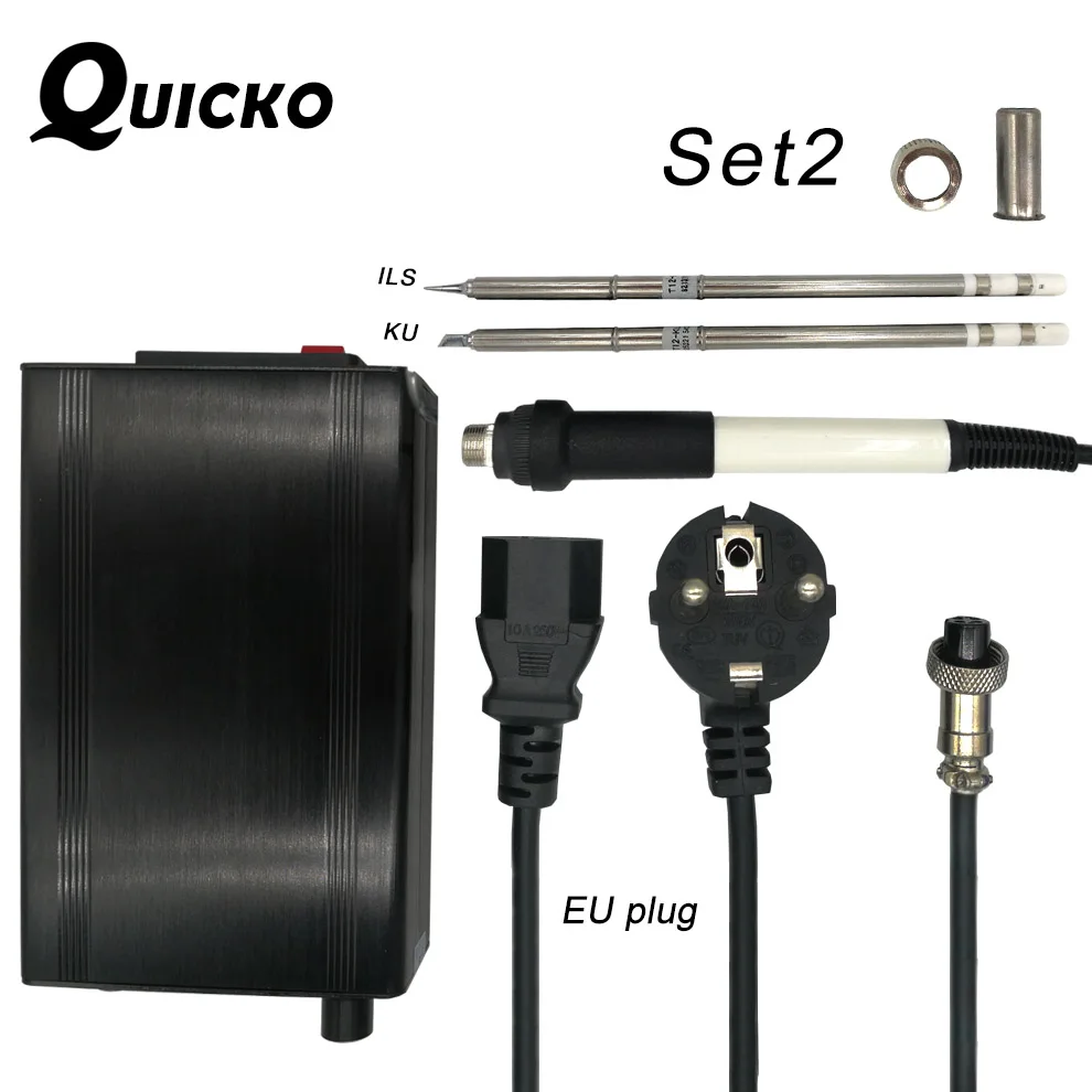 QUICKO T12 STC-светодиодный паяльная станция электронная паяльник для подключения к новая версия T12-951 светодиодный цифровой сварочный инструмент большой мощности 108W