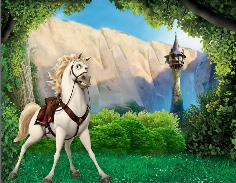 rapunzel with horse