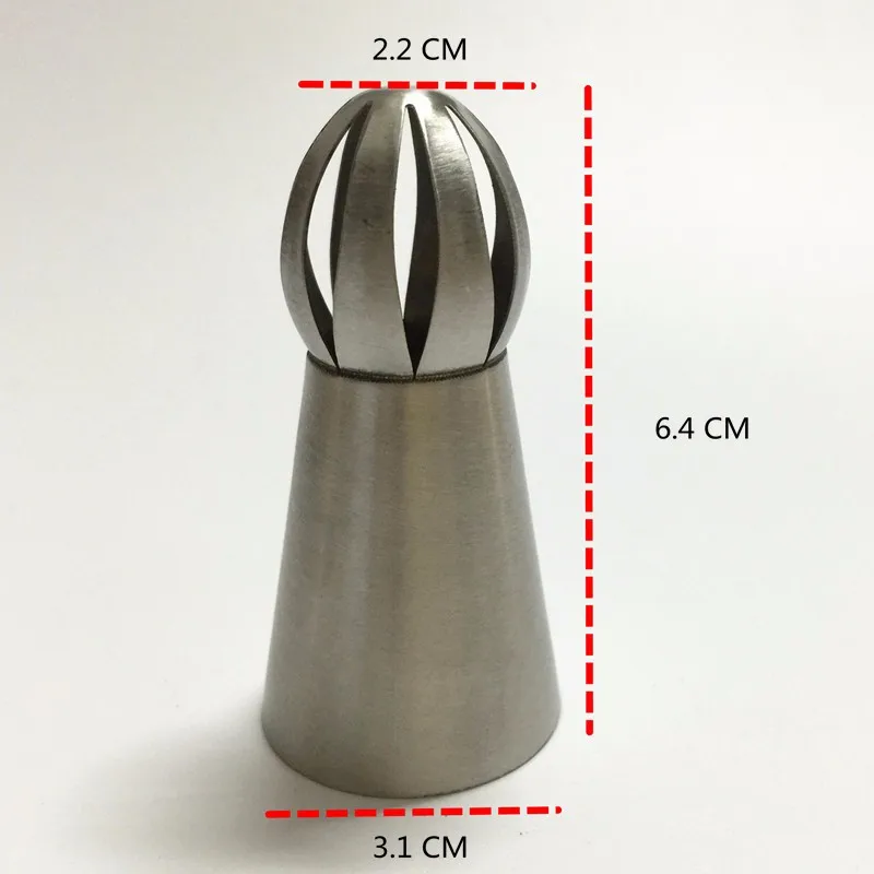 Горячая 1 шт. насадки для шаров наконечники Сфера крем покрытие из нержавеющей стали Трубопроводы Насадки кондитерский декор для капкейков декоратор