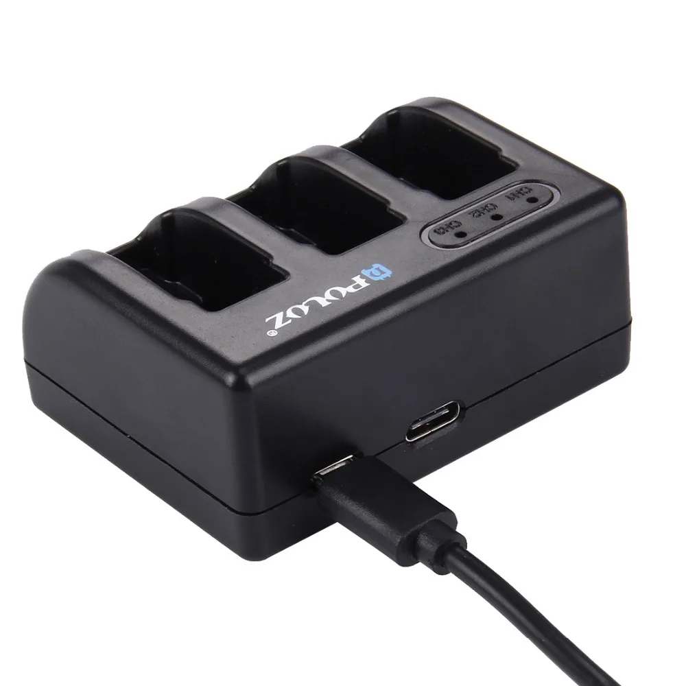 

PULUZ GoPro Accessories HERO5 AHDBT-501 Battery Charger 3-Port Charger for GoPro HERO 5 Action Camera Accessory
