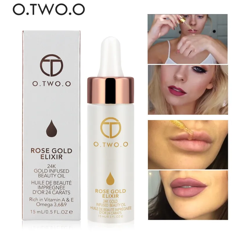 

24k Rose Gold Elixir Skin Make Up Oil Infused Oil Essential Oil Before Primer Foundation Moisturizing Face Oil