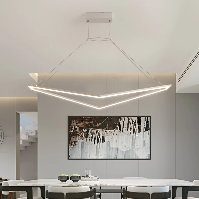 RC+ DImmable новые идеальные современные светодиодные подвесные светильники для гостиной, столовой, кухни, черная или белая отделка, домашняя Подвесная лампа