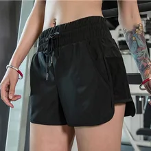 Летние женские шорты 2 в 1, спортивные шорты для спортзала, йоги, быстросохнущие шорты для фитнеса, бега, тренировок, тренировок, пробежек