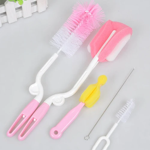 

Useful 5 Pcs Baby Feeding Bottle Nipple Teat Spout Tube Brush Drinking Pipe Cleaner