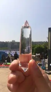 

energy stone 24 sides natural clear quart crystal vogel wand reiki healing Brazil gemstone handmade crafted point sale as gift