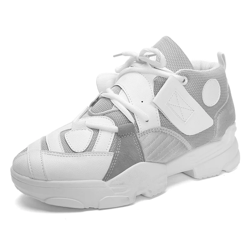 BomKinta/ретро-кроссовки на толстой подошве; мужская обувь на платформе; стильная разноцветная грязная обувь; дышащая мужская обувь для взрослых; теннисная обувь - Цвет: Gray