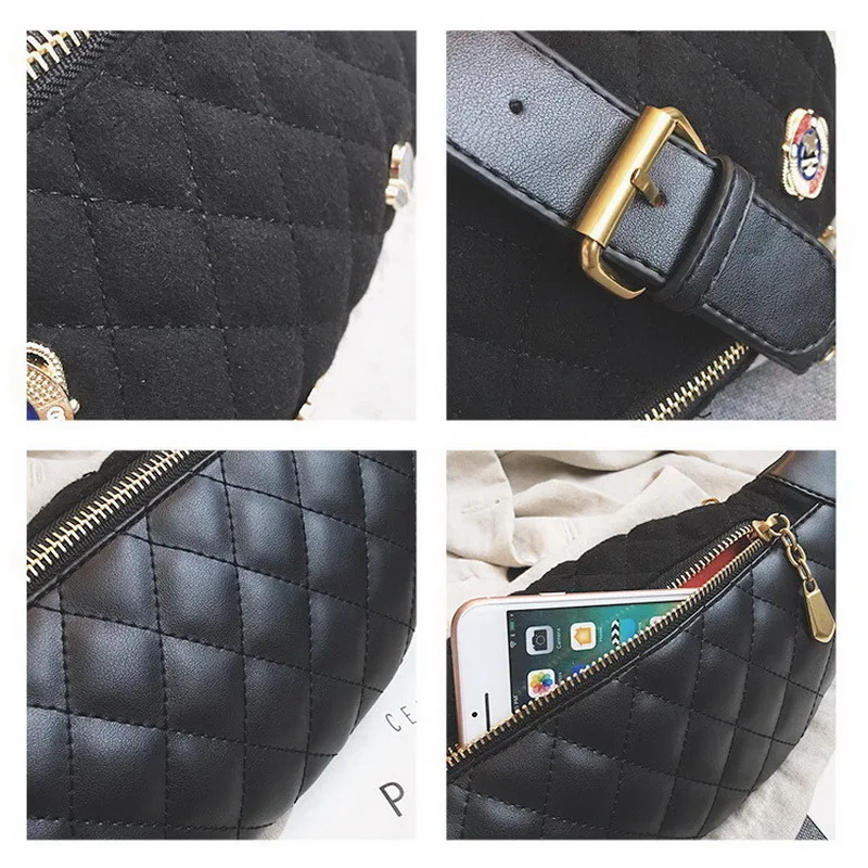 Gradosoo модная стеганая поясная сумка, поясная сумка, Женская поясная сумка, нагрудная сумка на цепочке, поясная сумка, сумки для живота, для телефона LBF175