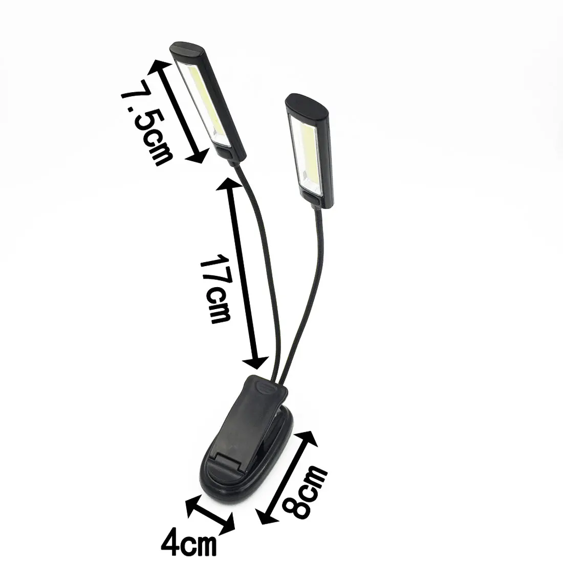 Clip-on Book Reader Reading Lamp Flexible Book Light Lamp White Color Booklight LED Ebook Light Convenient For Kindle Note
