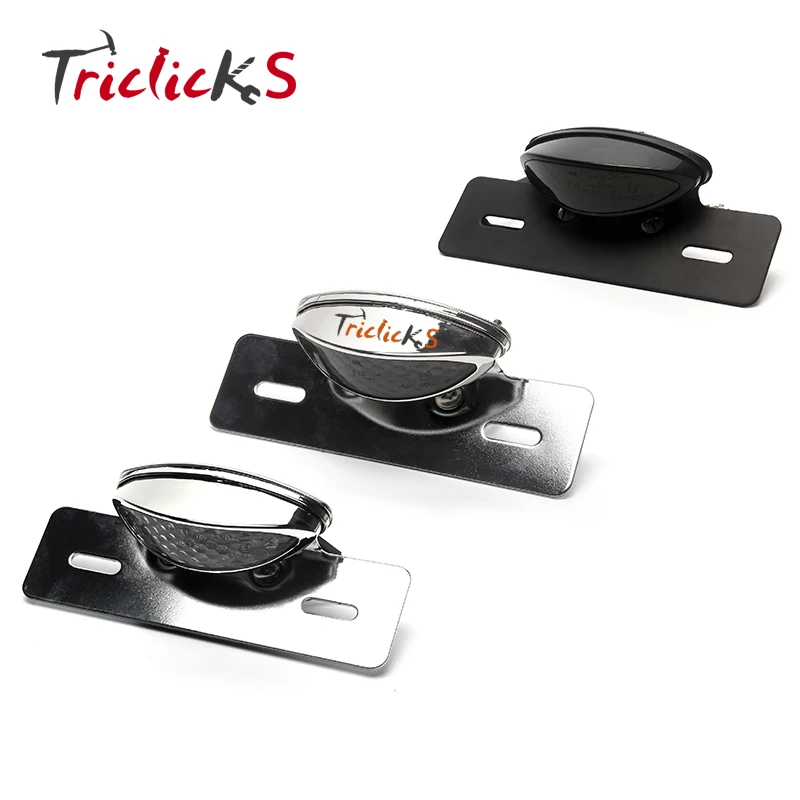 

Universal Motorcycle BikesChrome LED Turn Signal License Plate Holder Tail Light for HONDA YAMAHA SUZUKI Scooter Lamp