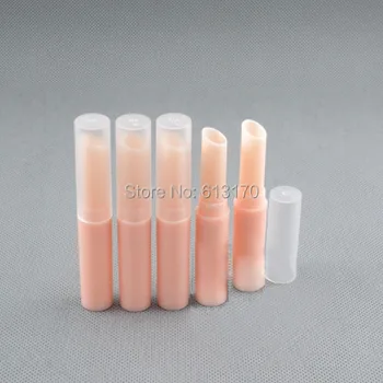 

2016 New Arrival Empty Lip balm Tubes Peachy beige lip stick tube Bevel bore DIY make up Lip gloss Packing container