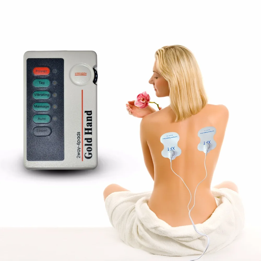 new XFT-502 Two Ways 4 Pads Low Frequency TENS Digital Therapy Massager Electrical Stimulator For Body Relaxation Vibrating
