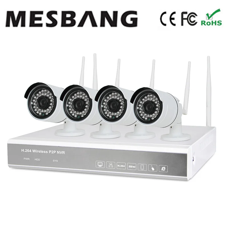 Mesbang 960P 4ch Камера Безопасности Беспроводной набор Стабильный wifi singal P2P хорошо