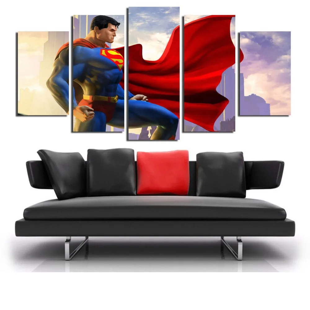 Large HD Canvas Animation Print home decor wall art painting,Superman