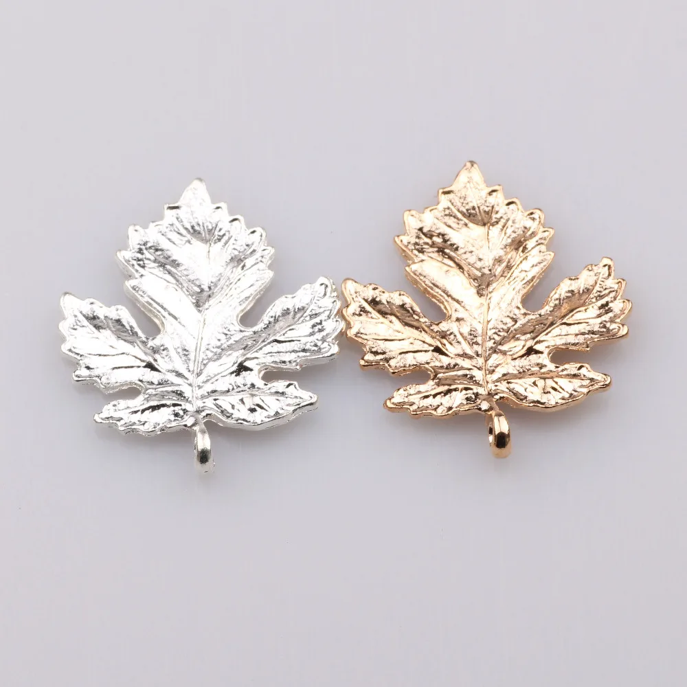 YWXINXI Новая мода 10 шт. 30*37 мм Канада браслет в форме листьев клена Свадебные украшения DIY Аксессуары