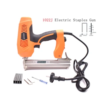 

1022J Framing Tacker Electric Staple Gun With 300Pcs Nails For Woodworking Electric Power Tool
