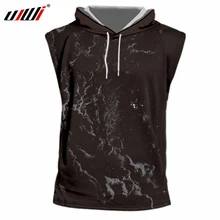 UJWI футболки с космическим рисунком с капюшоном мужские хип-хоп без рукавов с капюшоном пуловер летние топы Мужские с 3d принтом Ночная звезда Кепка майка