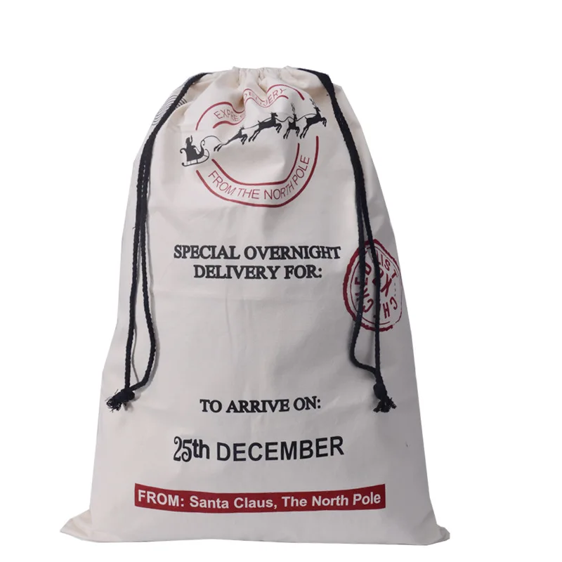 Zonaflor 10 стильных мешков Санта Клауса шнурок Рождественский Подарочный мешок 10 шт/партия Большой лося Органическая плотная ткань сумки для Рождества - Цвет: C
