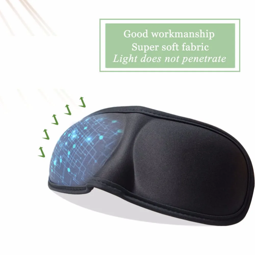 

3D Sleeping Mask Breathable Fabric Eyeshade Eye Mask Portable Aid Eye Mask Cover Eyepatch 4 Color