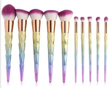 Purple Glitter Crystal Makeup Brush Set 10pcs Diamond Professional Brushes Concealer Make Up Brush Powder lip Fan Brush Purple Glitter Crystal Makeup Brush Set 10pcs Diamond Professional Brushes Concealer Make Up Brush Powder lip Fan Brush