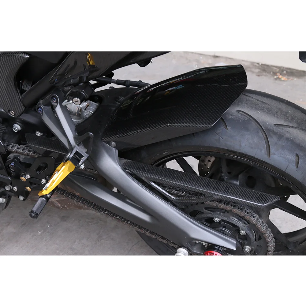 Для мотоцикла Yamaha MT 09 задняя защита цепи из углеродного волокна грязезащитная