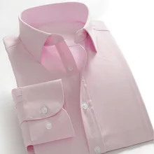 Качественная отличная Удобная приталенная рубашка с воротником на пуговицах для работы в деловом стиле, мужская повседневная рубашка, топы, мужские платья, рубашки Camisa Masculina