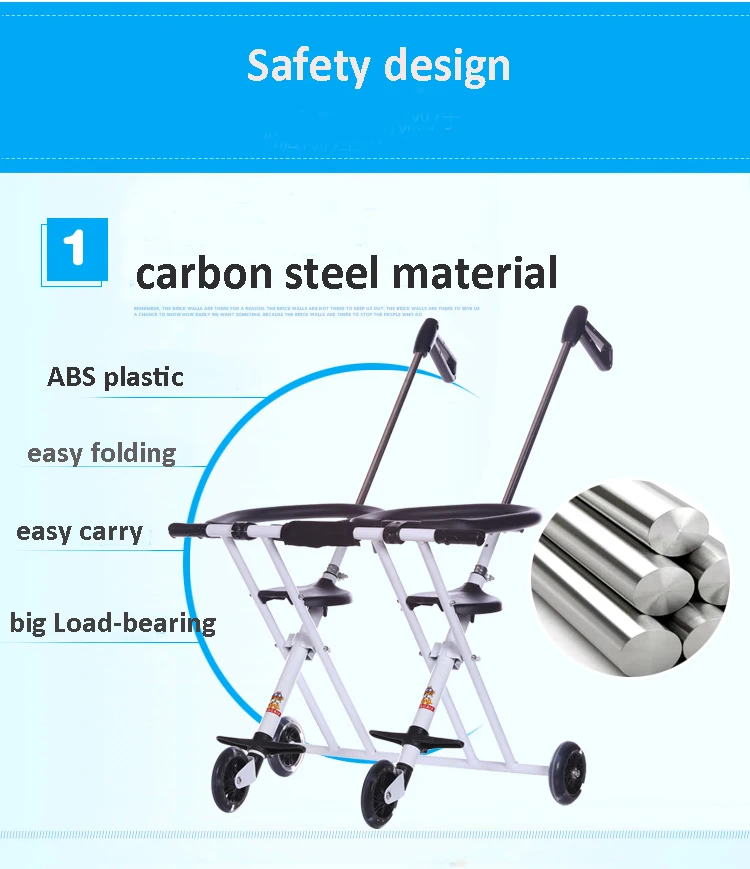 От 1 до 5 лет, Детские транспортные инструменты, тележки, детские складные велосипеды для близнецов, для детей, для прогулок, складной скутер, двойное сиденье, переносная инвалидная коляска